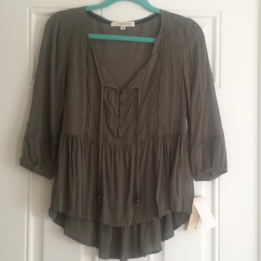 Army green blouse